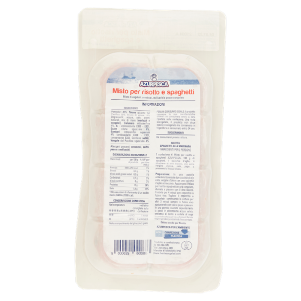 Azurpesca Misto per risotto e spaghetti Congelato 250 g