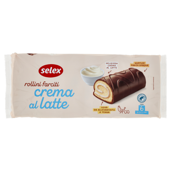 Selex Rollini Farciti con Crema al Latte 6x37 g