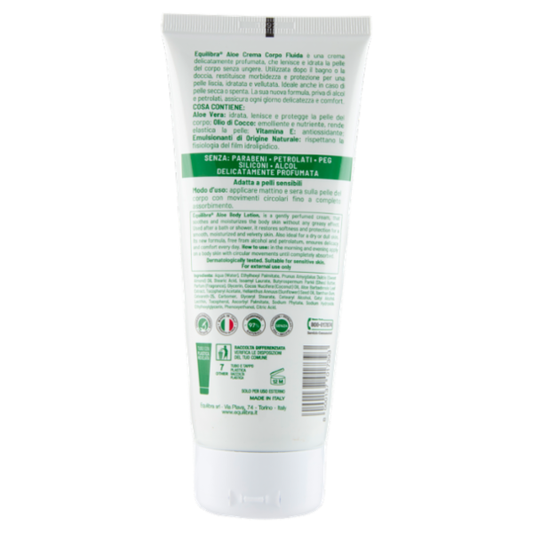 equilibra Aloe Crema Corpo Fluida Lenitiva 200 ml