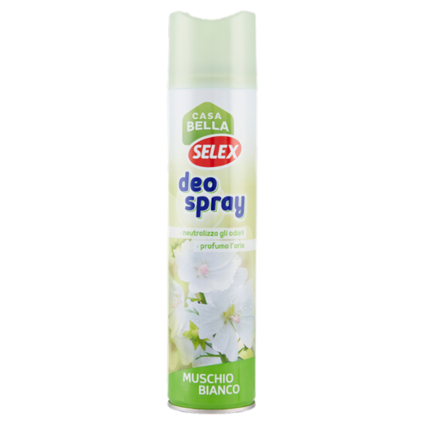 Selex Casa Bella Deodorante per Ambienti Spray Muschio Bianco 2 in 1 300 ml