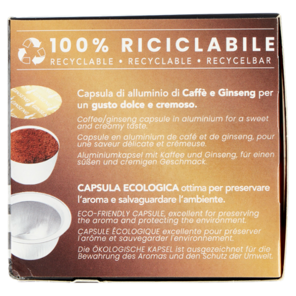 Bialetti Caffè d'Italia Espresso Bar Ginseng 12 Capsule 66 g