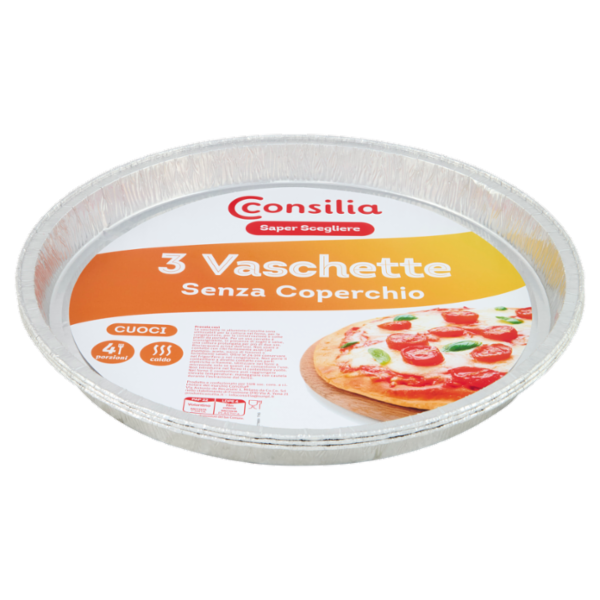 Consilia Saper Scegliere Vaschette Senza Coperchio Rotonde 4 porzioni 3 pz