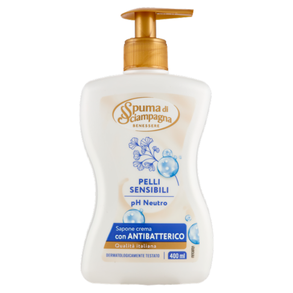 Spuma di Sciampagna Benessere Sapone crema Pelli Sensibili pH Neutro 400 ml