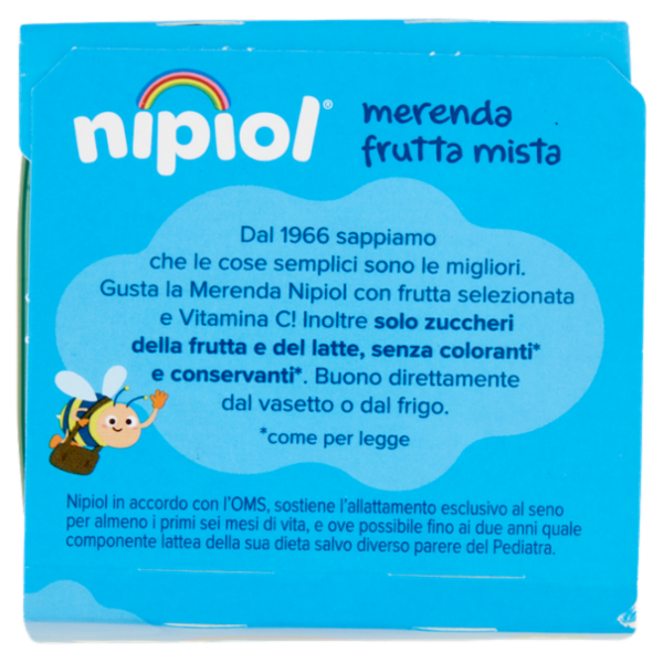 nipiol merenda frutta mista con latte 2 x 100 g