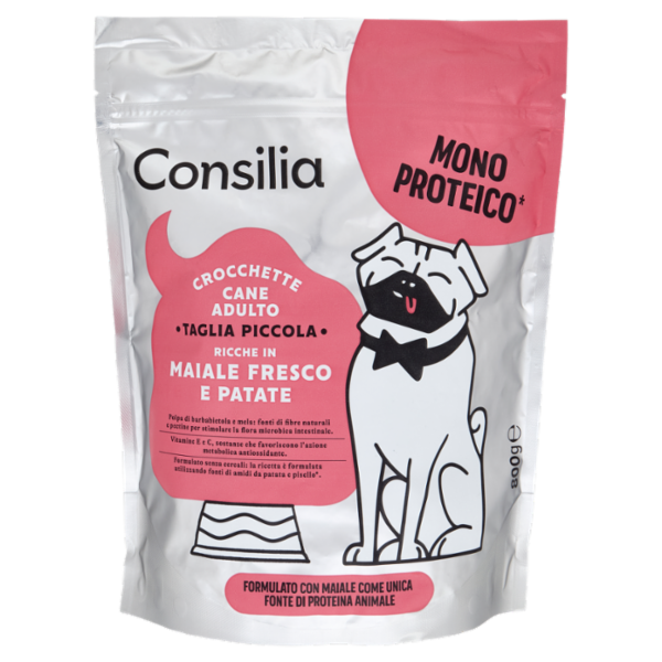 Consilia Cane Crocchette con Maiale Mono Proteico 800 g