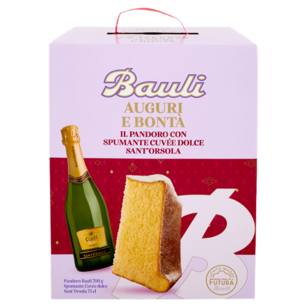 Bauli Auguri e Bontà Pandoro Bauli 700 g + Spumante Cuvée dolce Sant'Orsola 75 cl
