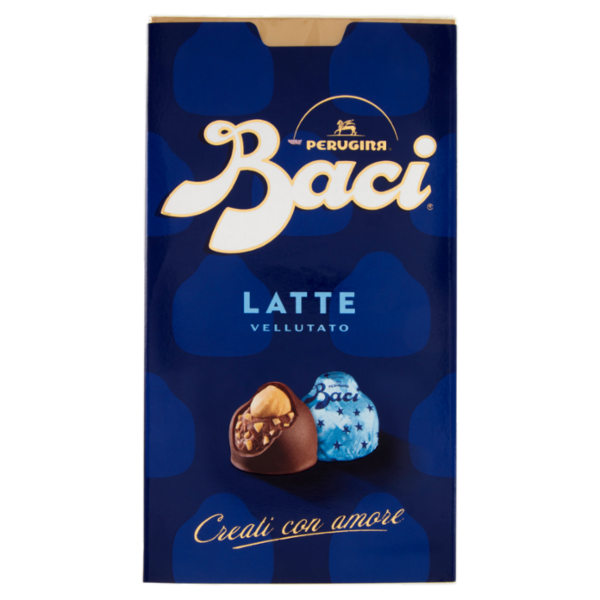 BACI PERUGINA Latte Cioccolatini ripieni al Gianduia e Nocciole Scatola 200g