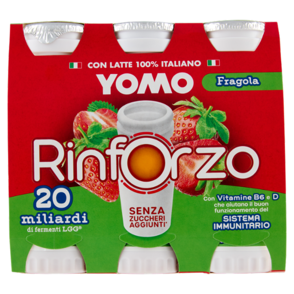 Yomo Rinforzo Fragola Senza Zuccheri Aggiunti* 6 x 90 g