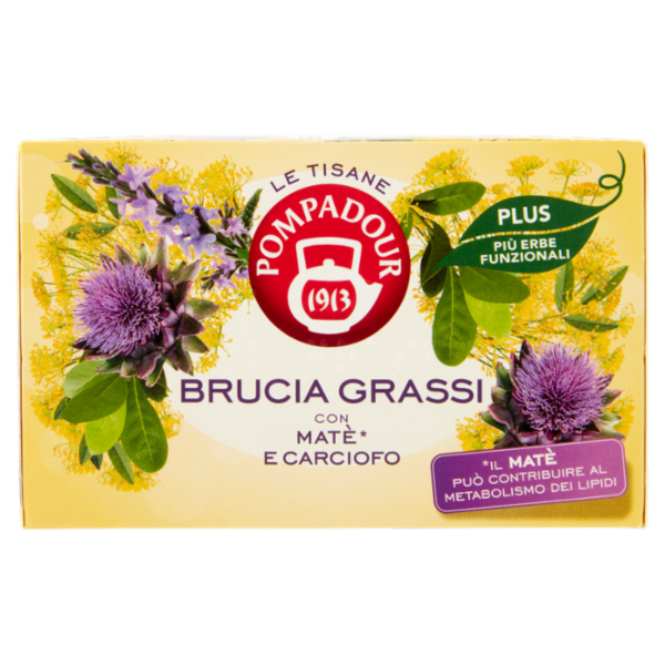 Pompadour Le Tisane Plus Brucia Grassi con Matè* e Carciofo 18 x 2,2 g