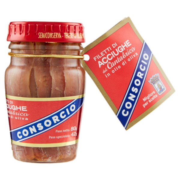 Consorcio Filetti di Acciughe del Cantabrico in olio di oliva 80 g
