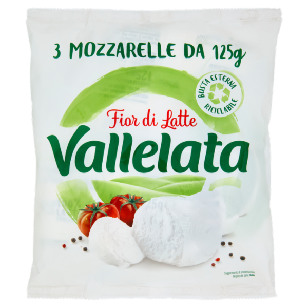 Vallelata Fior di Latte Mozzarelle 3 x 125 g