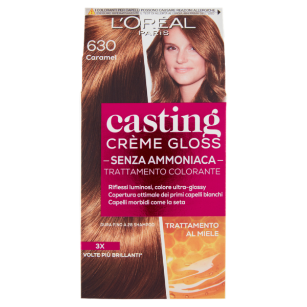 L'Oréal Paris Tinta Capelli Casting Creme Gloss, Senza Ammoniaca, 630 Caramel