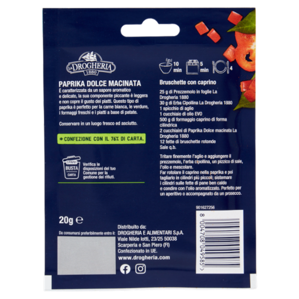 La Drogheria 1880 Paprika Dolce Macinata 20 g