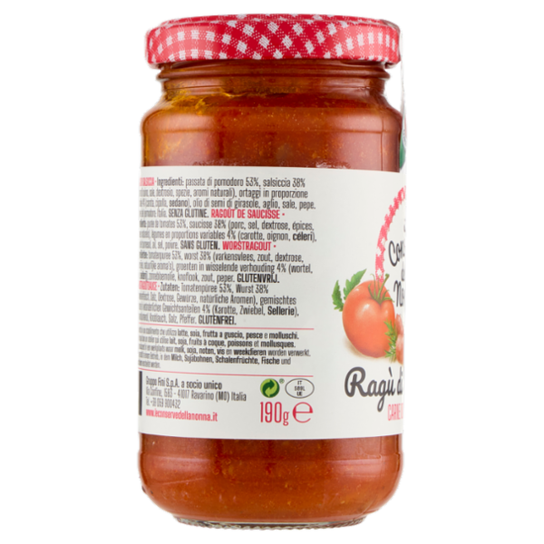 Le Conserve della Nonna Ragù di Salsiccia 190 g