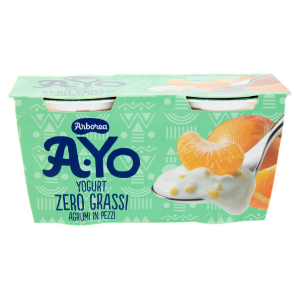 Arborea A-Yo Yogurt Zero Grassi Agrumi in Pezzi 2 x 125 g