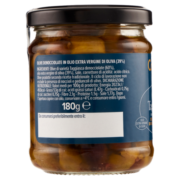 Consilia Optima Olive Taggiasche Denocciolate in Olio Extravergine d'Oliva 180 g