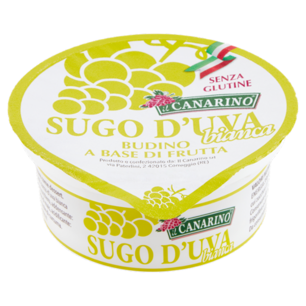 il Canarino Sugo d'Uva bianca Budino a Base di Frutta 150 g