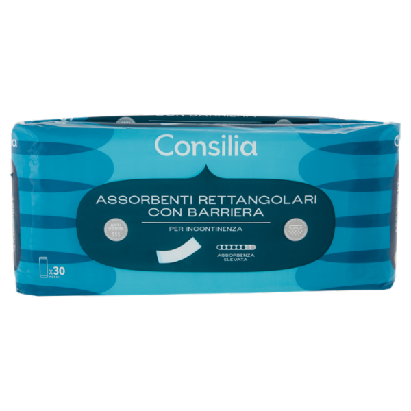 Consilia Assorbenti per Incontinenza Rettangolari con Barriera 30 pezzi