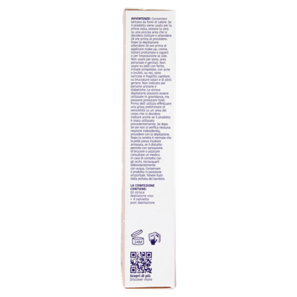 Waysilk Strisce Depilatorie Gel Viso e Collo 20 pz + 4 Salviette