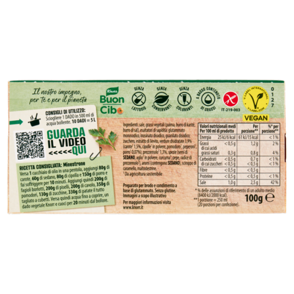 Knorr Vegetale 10 Dadi 100 g