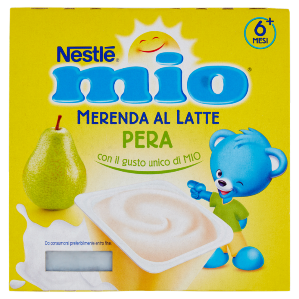 NESTLÉ MIO Merenda al Latte Pera da 6 mesi 4 vasetti da 100g