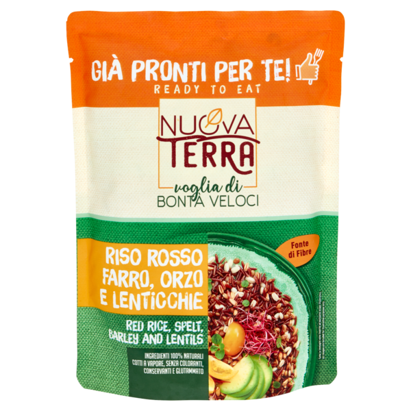 Nuova Terra Già Pronti per Te! Riso Rosso Farro, Orzo e Lenticchie 250 g
