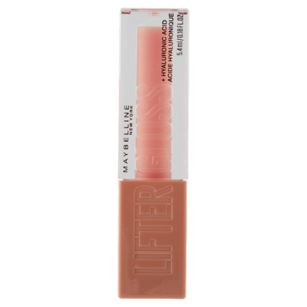 Maybelline New York Lifter Gloss, Lucidalabbra con acido ialuronico, Ice (002), 5,4 ml