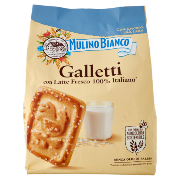 Mulino Bianco Galletti Biscotti con Latte Fresco 100% Italiano 800g