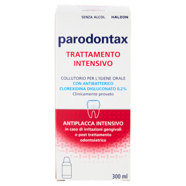 Parodontax Collutorio Clorexidina Trattamento Intensivo, Azione antibatterica e antiplacca 300 ml