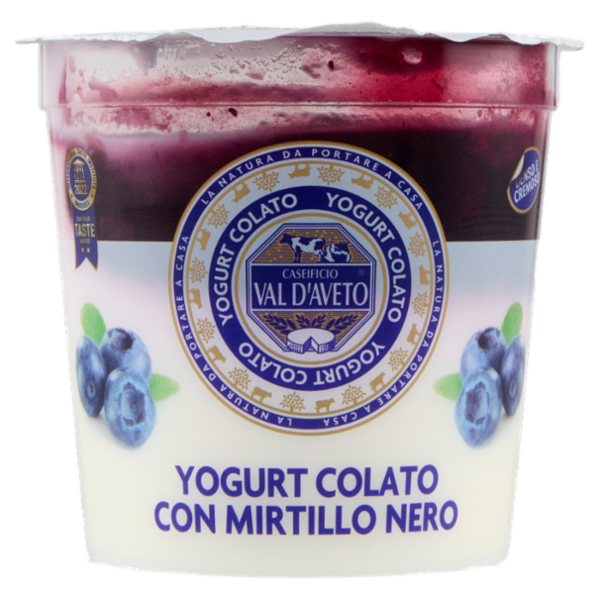 Caseificio Val d'Aveto Yogurt Colato con Mirtillo Nero 150 g