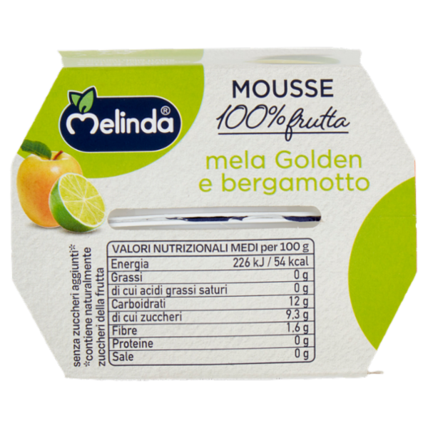 Melinda Mousse mela Golden e bergamotto 2 x 100 g