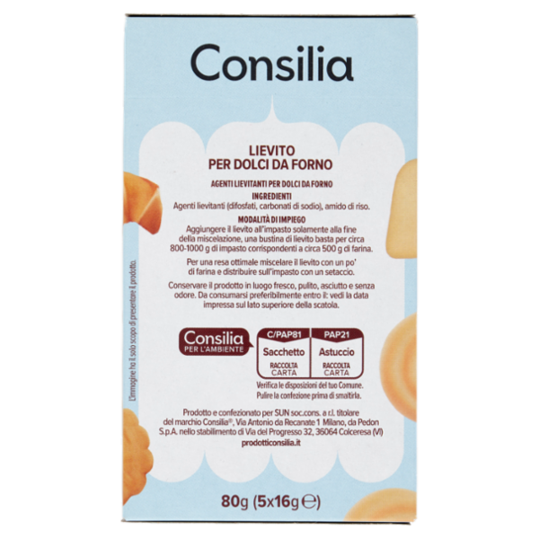 Consilia Lievito per Dolci 5 x 16 g