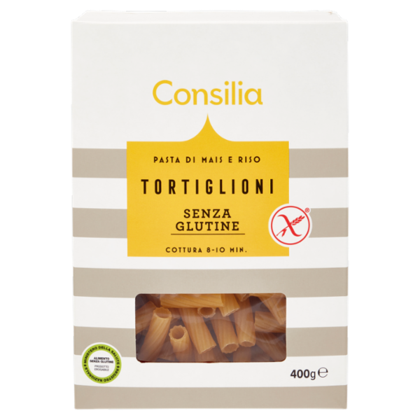 Consilia Pasta di Mais e Riso Tortiglioni Senza Glutine 400 g
