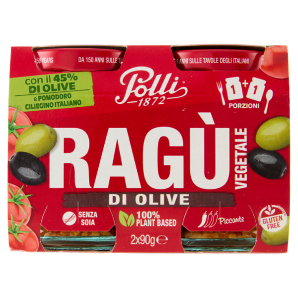 Polli Ragù Vegetale di Olive 2 x 90 g
