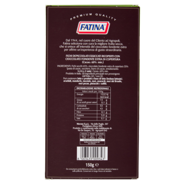 Fatina Fichi ricoperti con cioccolato extrafondente 150 g