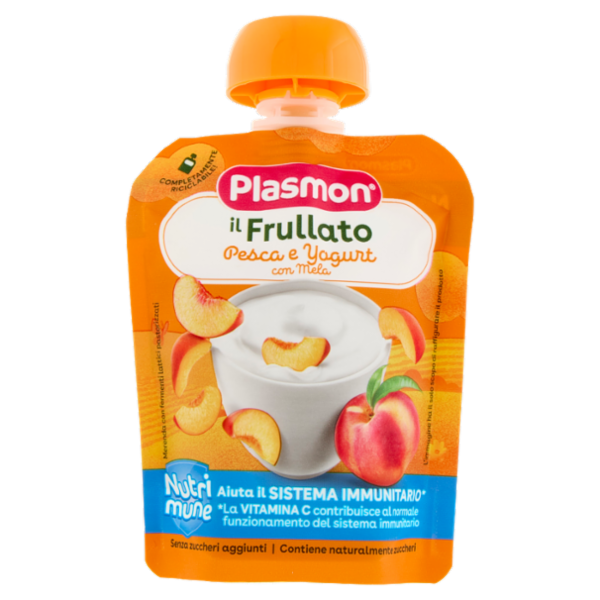 Plasmon il Frullato Nutri mune Pesca e Yogurt con Mela 85 g