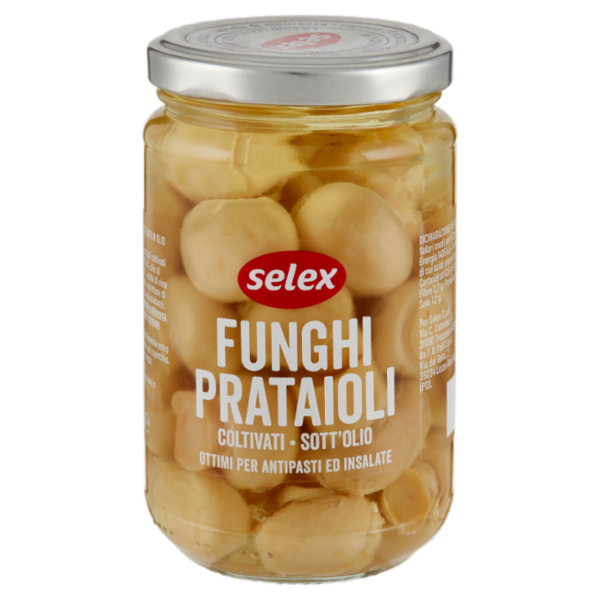 Selex Funghi Prataioli Coltivati in Olio di Semi di Girasole 280 g