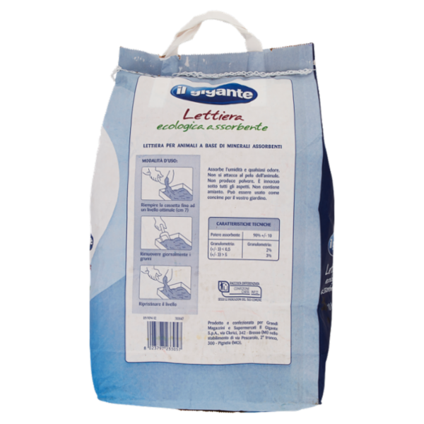 IL GIGANTE Lettiera ecologica assorbente 10 litri