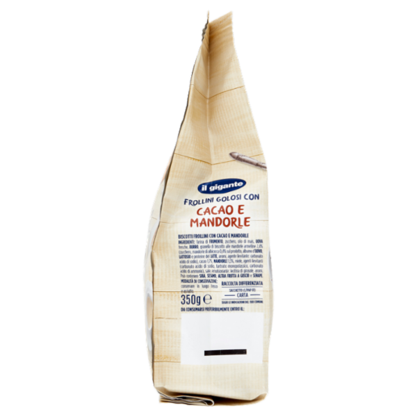 IL GIGANTE Frollini Golosi con Cacao e Mandorle 350 g