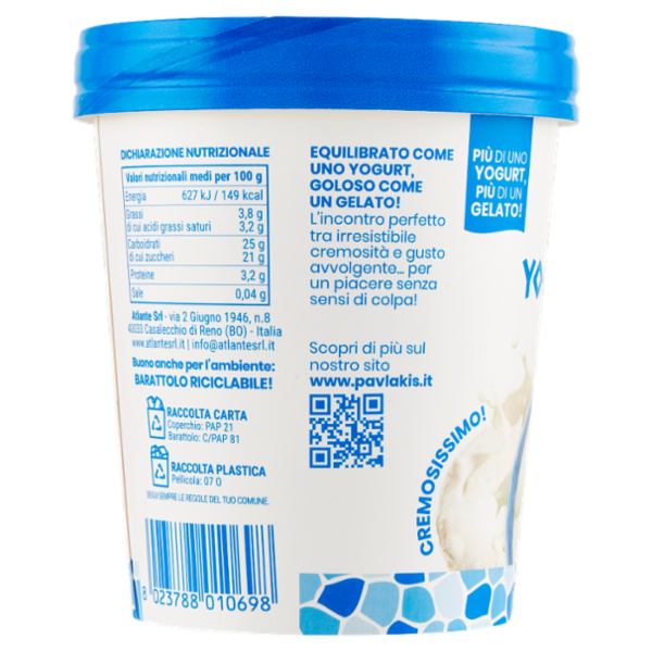 Pavlakis Gelato di Yogurt Greco Naturale 320 g