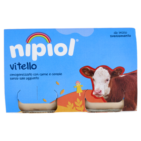 nipiol vitello omogeneizzato con carne e cereale 2 x 120 g