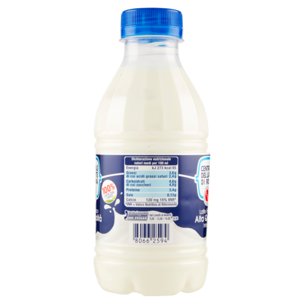 Centrale del Latte di Roma Latte Fresco Alta Qualità Intero 500 ml