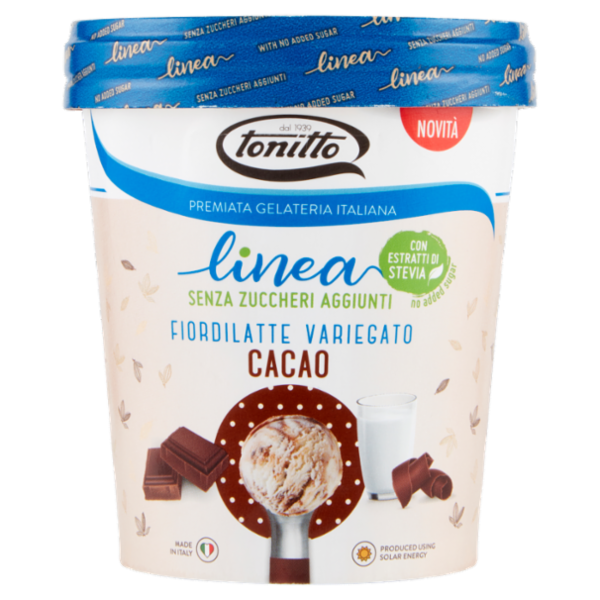 tonitto linea Senza Zuccheri Aggiunti Fiordilatte Variegato Cacao 250 g