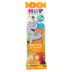 HiPP Biologico Barretta Ai Cereali Biscotto e Vaniglia 20 g