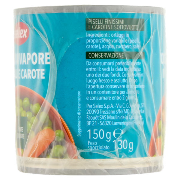 Selex Piselli e Carote al Vapore 3x150 g