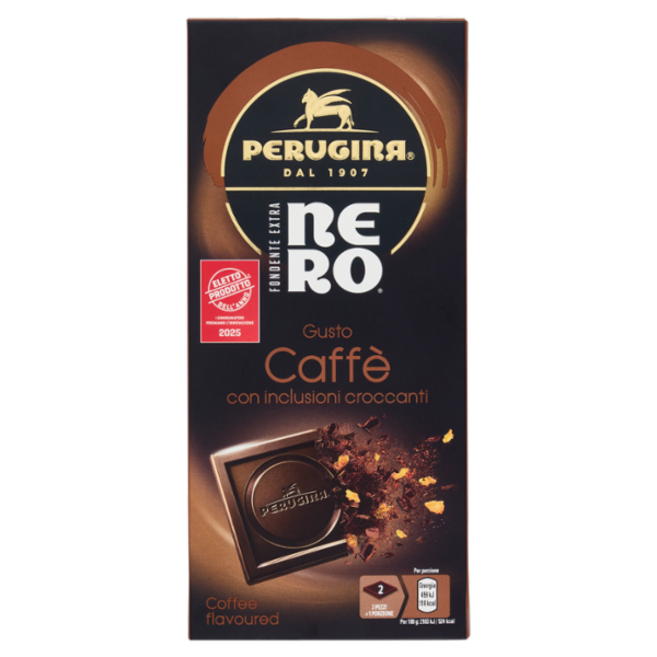 PERUGINA NERO Caffè Tavoletta Cioccolato Fondente Extra 85g
