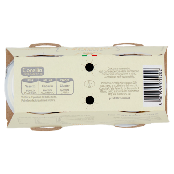 Consilia Yogurt Magro Senza Lattosio Bianco 2x125 g