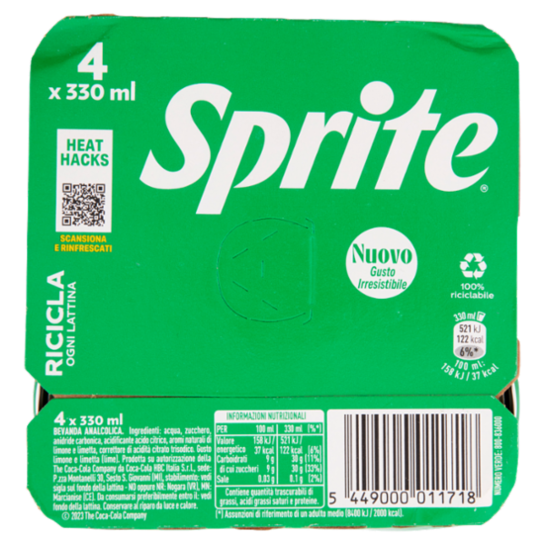 Sprite Sleek 4 x 33 cl