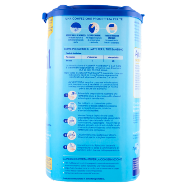 APTAMIL 5 - Latte di crescita in Polvere, Supporta il Sistema Immunitario grazie alle Vit C&D, 830g