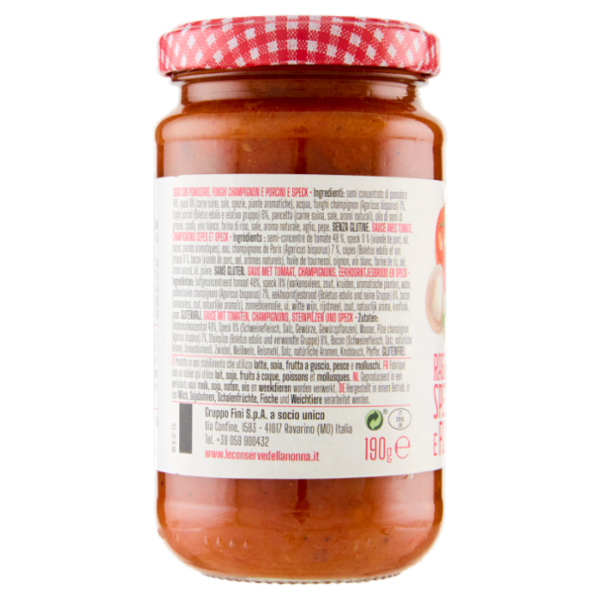 Le Conserve della Nonna Ragù Speck e Funghi 190 g
